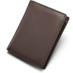 INF Portefeuille en cuir avec blocage RFID pour hommes, portefeuille bifold mince avec porte-monnaie Marron foncé - Publicité INF Portefeuille en cuir avec blocage RFID pour hommes, portefeuille bifold mince avec porte-monnaie Marron foncé - Publicité