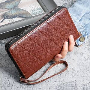 INF Élégant portefeuille long à deux volets en cuir PU marron pour homme - Publicité INF Élégant portefeuille long à deux volets en cuir PU marron pour homme - Publicité