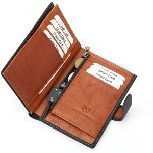 INF Élégant portefeuille en cuir RFID avec poche à monnaie zippée - Publicité INF Élégant portefeuille en cuir RFID avec poche à monnaie zippée - Publicité