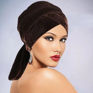 INF Turban en velours Accessoire de tête élégant café - Publicité INF Turban en velours Accessoire de tête élégant café - Publicité