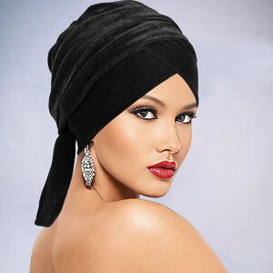 INF Turban en velours Accessoire de tête élégant Le noir - Publicité INF Turban en velours Accessoire de tête élégant Le noir - Publicité