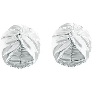 INF Bonnet doublé de satin pour cheveux bouclés, lot de 2, bonnet de nuit double épaisseur pour femme Gris - Publicité INF Bonnet doublé de satin pour cheveux bouclés, lot de 2, bonnet de nuit double épaisseur pour femme Gris - Publicité