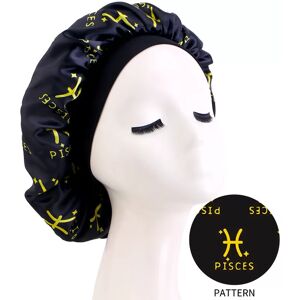 INF Bonnet de Nuit en Satin Imprimé Zodiaque Poissons - Confort et Protection Capillaire Modèle 8 - Publicité INF Bonnet de Nuit en Satin Imprimé Zodiaque Poissons - Confort et Protection Capillaire Modèle 8 - Publicité