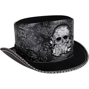 INF Chapeau Haut-de-Forme Brodé Tête de Mort - Publicité INF Chapeau Haut-de-Forme Brodé Tête de Mort - Publicité
