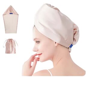 INF Bonnet de séchage pour cheveux à double couche en satin avec bandeau large Champagne - Publicité INF Bonnet de séchage pour cheveux à double couche en satin avec bandeau large Champagne - Publicité