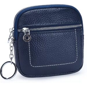 INF Élégant mini porte-monnaie en cuir véritable avec fermeture éclair Bleu - Publicité INF Élégant mini porte-monnaie en cuir véritable avec fermeture éclair Bleu - Publicité