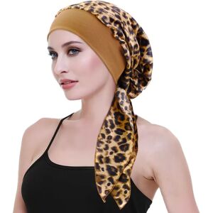 INF Bonnet Chimio à Nouer Imprimé Satin - Motif Léopard - Publicité INF Bonnet Chimio à Nouer Imprimé Satin - Motif Léopard - Publicité