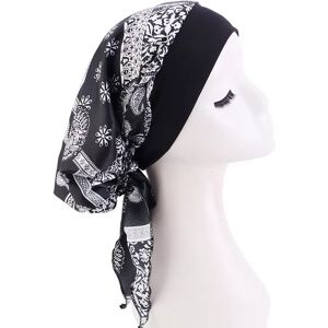 INF Bonnet de chimio en satin imprimé avec liens - Protection confortable de la tête - Publicité INF Bonnet de chimio en satin imprimé avec liens - Protection confortable de la tête - Publicité