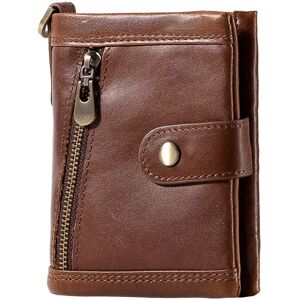 INF Portefeuille élégant en cuir véritable avec blocage RFID pour hommes et femmes Marron - Publicité INF Portefeuille élégant en cuir véritable avec blocage RFID pour hommes et femmes Marron - Publicité