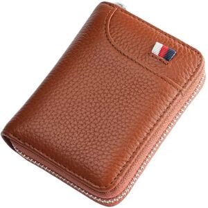 INF Portefeuille anti-RFID, Porte-cartes accordéon en cuir avec 20 emplacements Marron - Publicité INF Portefeuille anti-RFID, Porte-cartes accordéon en cuir avec 20 emplacements Marron - Publicité