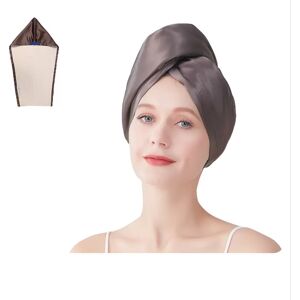 INF Bonnet de séchage pour cheveux à double couche en satin avec bandeau large café - Publicité INF Bonnet de séchage pour cheveux à double couche en satin avec bandeau large café - Publicité