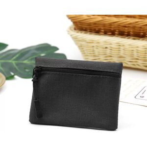 INF Porte-monnaie en tissu Oxford avec fermeture éclair, portefeuille mince Le noir - Publicité INF Porte-monnaie en tissu Oxford avec fermeture éclair, portefeuille mince Le noir - Publicité