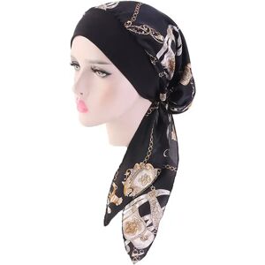 INF Bonnet Turban en Soie Artificielle - Élégant, Respirant et Polyvalent Or - Publicité INF Bonnet Turban en Soie Artificielle - Élégant, Respirant et Polyvalent Or - Publicité