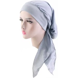 INF Bonnet Turban en Soie Artificielle - Élégant, Respirant et Polyvalent Gris - Publicité INF Bonnet Turban en Soie Artificielle - Élégant, Respirant et Polyvalent Gris - Publicité