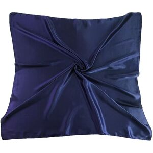 INF Foulard Carré Multifonctionnel en Satin Imitation Soie Bleu marine - Publicité INF Foulard Carré Multifonctionnel en Satin Imitation Soie Bleu marine - Publicité
