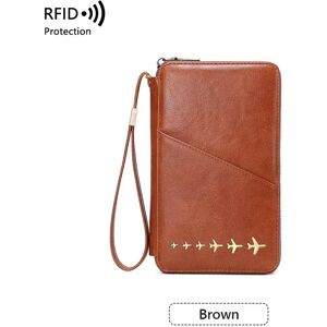INF Porte-Passeport Blocage RFID 2025 - Portefeuille de Voyage en Cuir PU Marron - Publicité INF Porte-Passeport Blocage RFID 2025 - Portefeuille de Voyage en Cuir PU Marron - Publicité