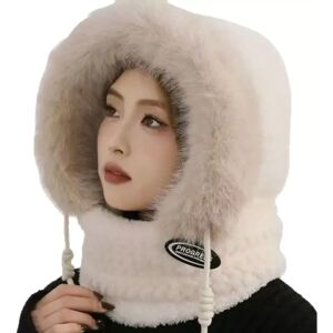 INF Bonnet Cagoule Polaire Douce - Vêtement d'Extérieur Polyvalent Beige - Publicité INF Bonnet Cagoule Polaire Douce - Vêtement d'Extérieur Polyvalent Beige - Publicité