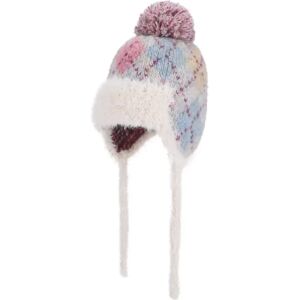 INF Bonnet Tricoté Chaud avec Oreillettes - Chapeau Thermique d'Hiver pour l'Extérieur Rose + Violet - Publicité INF Bonnet Tricoté Chaud avec Oreillettes - Chapeau Thermique d'Hiver pour l'Extérieur Rose + Violet - Publicité