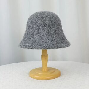 INF Bob en Laine Mélangée Couleur Unie - Chapeau de Pêcheur Coupe-Vent, Chaud et Élégant Gris - Publicité INF Bob en Laine Mélangée Couleur Unie - Chapeau de Pêcheur Coupe-Vent, Chaud et Élégant Gris - Publicité