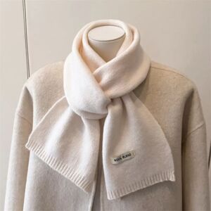 INF Écharpe Châle Chaude Automne Hiver - Tricot Polyester Couleur Unie Blanc - Publicité INF Écharpe Châle Chaude Automne Hiver - Tricot Polyester Couleur Unie Blanc - Publicité