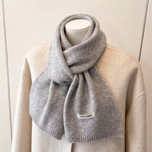 INF Écharpe Châle Chaude Automne Hiver - Tricot Polyester Couleur Unie Gris - Publicité INF Écharpe Châle Chaude Automne Hiver - Tricot Polyester Couleur Unie Gris - Publicité