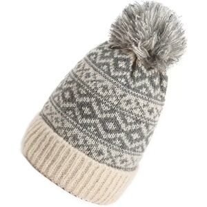 INF Élégant bonnet tricoté en acrylique avec pompon - Chapeau chaud pour l'hiver Gris - Publicité INF Élégant bonnet tricoté en acrylique avec pompon - Chapeau chaud pour l'hiver Gris - Publicité