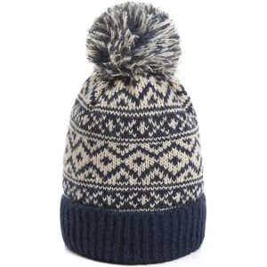 INF Élégant bonnet tricoté en acrylique avec pompon - Chapeau chaud pour l'hiver Bleu marine - Publicité INF Élégant bonnet tricoté en acrylique avec pompon - Chapeau chaud pour l'hiver Bleu marine - Publicité