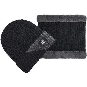 INF Ensemble Bonnet et Écharpe Hiver Chenille - Protection Coupe-Vent Épaissie Le noir - Publicité INF Ensemble Bonnet et Écharpe Hiver Chenille - Protection Coupe-Vent Épaissie Le noir - Publicité