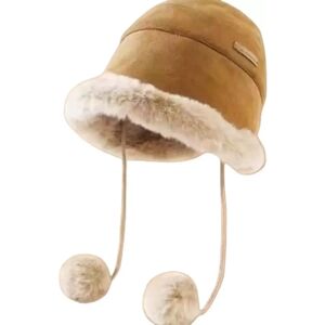 INF Chapeau Mongol Khaki Double Boule - Peluche, Protection Oreilles Hiver Chaud - Publicité INF Chapeau Mongol Khaki Double Boule - Peluche, Protection Oreilles Hiver Chaud - Publicité