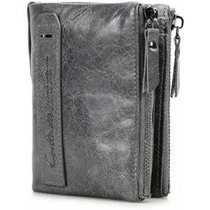 INF Portefeuille homme blocage RFID en cuir synthétique avec double porte-monnaie zippé Gris - Publicité INF Portefeuille homme blocage RFID en cuir synthétique avec double porte-monnaie zippé Gris - Publicité