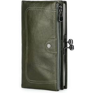 INF Portefeuille long en cuir synthétique avec blocage RFID - Sécurisez vos essentiels avec style Vert - Publicité INF Portefeuille long en cuir synthétique avec blocage RFID - Sécurisez vos essentiels avec style Vert - Publicité