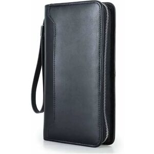 INF Portefeuille de Voyage en Cuir PU Noir - Porte-Passeport avec Blocage RFID et Emplacement Airtag - Publicité INF Portefeuille de Voyage en Cuir PU Noir - Porte-Passeport avec Blocage RFID et Emplacement Airtag - Publicité