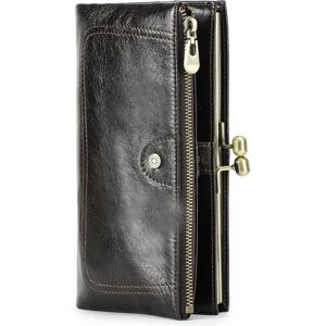 INF Portefeuille long en cuir synthétique avec blocage RFID - Sécurisez vos essentiels avec style café - Publicité INF Portefeuille long en cuir synthétique avec blocage RFID - Sécurisez vos essentiels avec style café - Publicité
