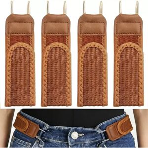 INF Boucle de taille Velcro Pack de 4 - Ceinture élastique réglable à crochet métallique en polyester et alliage de zinc, Kaki - Publicité INF Boucle de taille Velcro Pack de 4 - Ceinture élastique réglable à crochet métallique en polyester et alliage de zinc, Kaki - Publicité