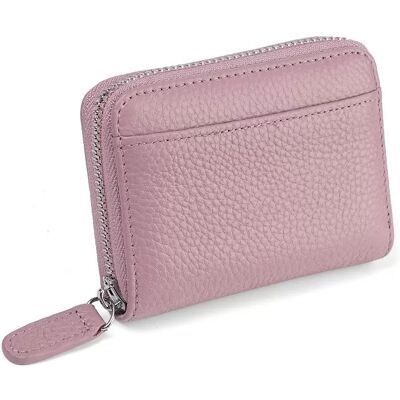 INF Porte-cartes en cuir bloquant RFID avec 20 fentes pour cartes Rose - Publicité INF Porte-cartes en cuir bloquant RFID avec 20 fentes pour cartes Rose - Publicité