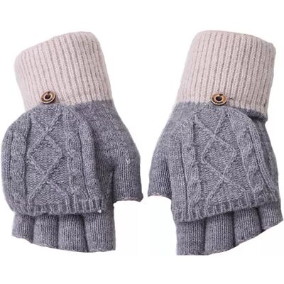 INF Mitaines convertibles – Gants d'hiver chauds et confortables Gris - Publicité INF Mitaines convertibles – Gants d'hiver chauds et confortables Gris - Publicité