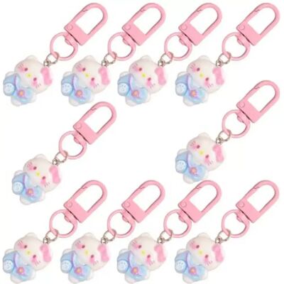 INF Lot de 10 Porte-clés Pendentif Chat avec Nœud Papillon - Accessoire Kawaii - Publicité INF Lot de 10 Porte-clés Pendentif Chat avec Nœud Papillon - Accessoire Kawaii - Publicité