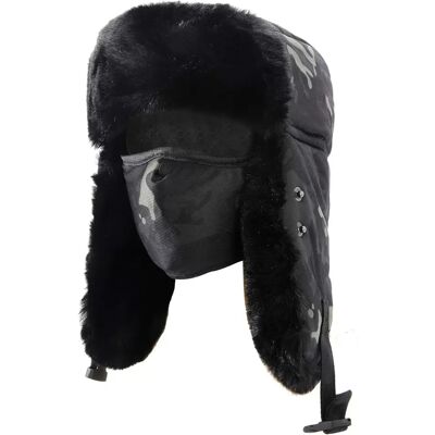 INF Chapka d'hiver doublée en polaire avec cache-oreilles pour temps froid Le noir - Publicité INF Chapka d'hiver doublée en polaire avec cache-oreilles pour temps froid Le noir - Publicité