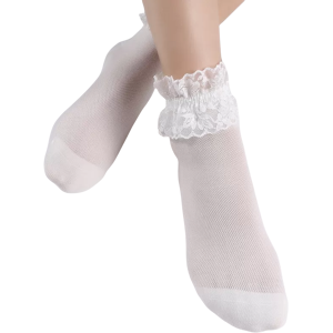 INF Paquet de 5 chaussettes en coton avec bordure en dentelle pour fille - Publicité INF Paquet de 5 chaussettes en coton avec bordure en dentelle pour fille - Publicité
