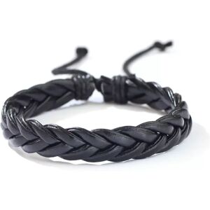 INF Bracelet en cuir fait à la main avec œil de tigre et pierres naturelles - Publicité INF Bracelet en cuir fait à la main avec œil de tigre et pierres naturelles - Publicité