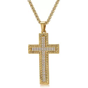 INF Collier Croix avec Chaîne Le noir Or - Publicité INF Collier Croix avec Chaîne Le noir Or - Publicité