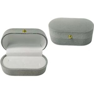INF Coffret à Bague en Velours Élégant pour Bagues de Fiançailles et de Mariage Gris - Publicité INF Coffret à Bague en Velours Élégant pour Bagues de Fiançailles et de Mariage Gris - Publicité