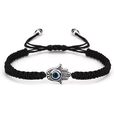 INF Bracelet macramé avec main Hamsa protectrice - Publicité INF Bracelet macramé avec main Hamsa protectrice - Publicité