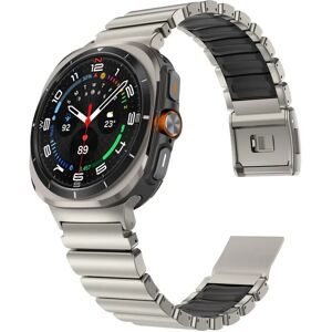 INF Bracelet de montre magnétique en alliage de titane compatible avec Samsung Ultra - Acier titane + caoutchouc, Plusieurs Titane