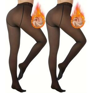 INF 2 Paires de Leggings Doublés Polaire Effet Transparent, Collants Thermiques 200g - Café - Publicité INF 2 Paires de Leggings Doublés Polaire Effet Transparent, Collants Thermiques 200g - Café - Publicité