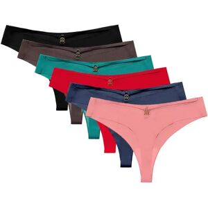 INF Ensemble de 6 strings taille basse pour femmes - Sous-vêtements sans couture multipack XL - Publicité INF Ensemble de 6 strings taille basse pour femmes - Sous-vêtements sans couture multipack XL - Publicité