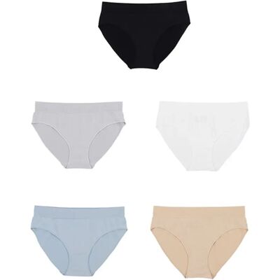 INF Lot de 5 Culottes Femme Taille Haute Sans Couture – Confort Invisible Respirant en Nylon Élasthanne S - Publicité INF Lot de 5 Culottes Femme Taille Haute Sans Couture – Confort Invisible Respirant en Nylon Élasthanne S - Publicité