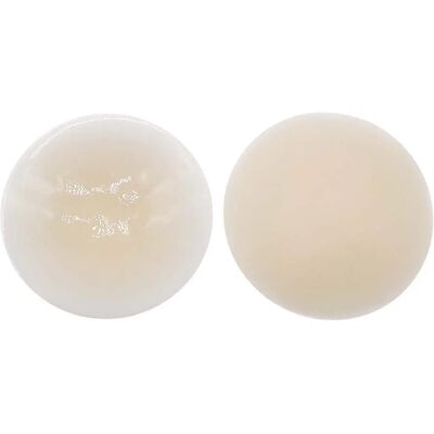 INF Cache-tétons invisibles et sans couture - 8 cm avec base - Pétales adhésifs en silicone beige clair - Publicité INF Cache-tétons invisibles et sans couture - 8 cm avec base - Pétales adhésifs en silicone beige clair - Publicité