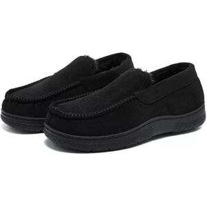 INF Chaussons Mocassins en Daim Noir pour Hommes - Taille 46-47 L - Publicité INF Chaussons Mocassins en Daim Noir pour Hommes - Taille 46-47 L - Publicité