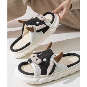 INF Chaussons en lin 08 - Noir - Taille 36-37 (Convient aux tailles 35-36) - Publicité INF Chaussons en lin 08 - Noir - Taille 36-37 (Convient aux tailles 35-36) - Publicité